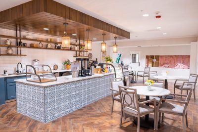 coffee bistro area at Omaha's parson's house senior living